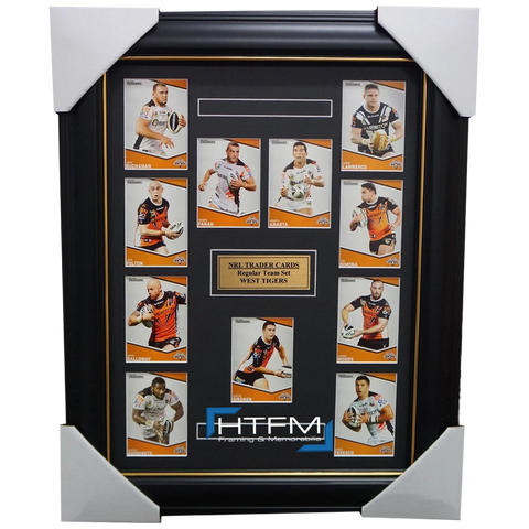 2014 West Tigers Nrl Traders Rugby League Complete Common Card Set Framed - 1772