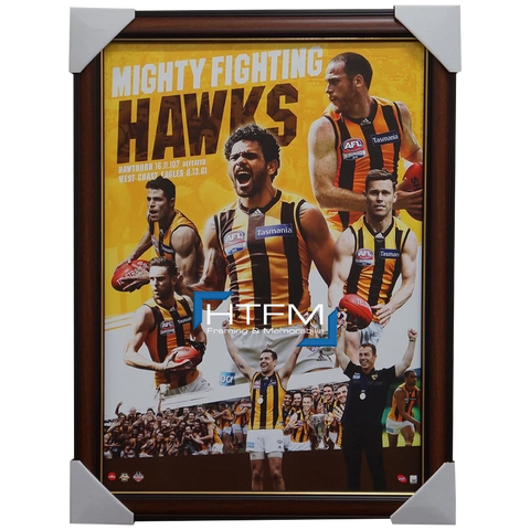 2015 Afl Premiers Hawthorn Premiership Limited Edition Print Framed Cyril Rioli - 2590