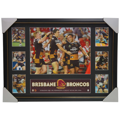 2016 Brisbane Broncos Official Nrl Super Frame Collage Sam Thaiday Milford - 2890