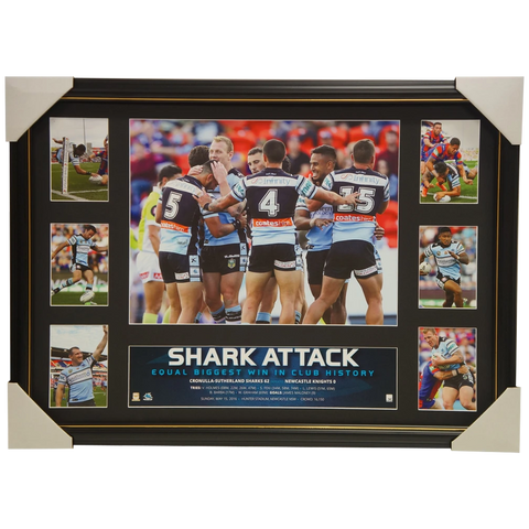 2016 Cronulla Sharks Official Nrl Super Frame Collage Paul Gallen Jack Bird - 2889