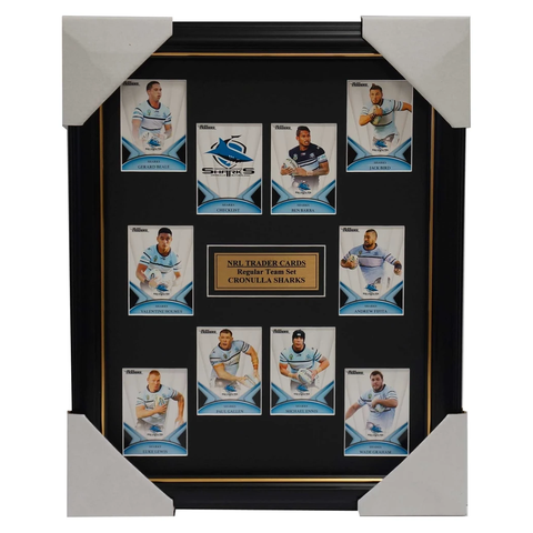 2016 Nrl Traders Cards Cronulla Sharks Team Set Framed Paul Gallen Ben Barba - 2689