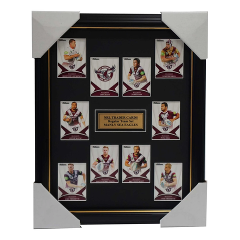 2016 Nrl Traders Cards Manly Sea Eagles Team Set Framed Jamie Lyon Brett Stewart - 2691