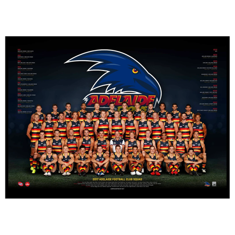 2017 Afl Official Adelaide Crows Team Print Framed Betts Rory Sloane Taylor Walker - 3078
