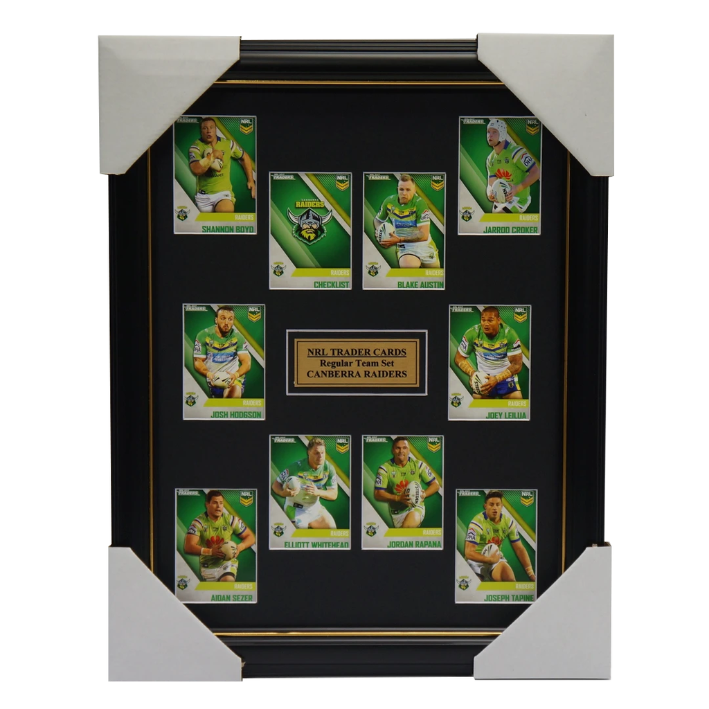 2017 Nrl Traders Cards Canberra Raiders Team Set Framed Hodgson Croker Rapana - 3098