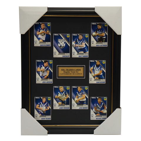 2017 Nrl Traders Cards Canterbury Bulldogs Team Set Framed Morris Graham Kasiano - 3089