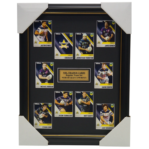 2017 Nrl Traders Cards North Queensland Cowboys Team Set Framed Thurston Scott - 3091