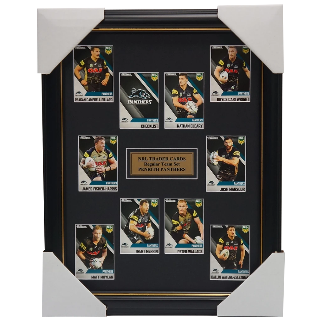 2017 Nrl Traders Cards Penrith Panthers Team Set Framed Cleary Mansour Moylan - 3099