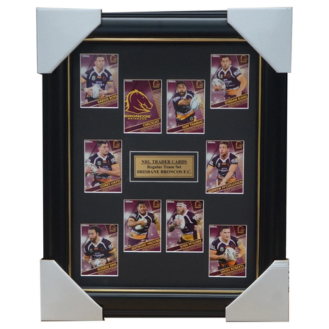 2018 Nrl Traders Cards Brisbane Broncos Team Set Framed Sam Thaiday Boyd Oates - 3402