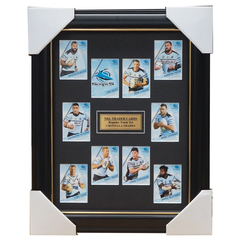 2018 Nrl Traders Cards Cronulla Sharks Team Set Framed Paul Gallen Fifita Lewis - 3416