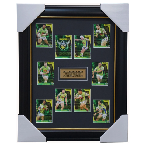2019 Nrl Traders Cards Canberra Raiders Team Set Framed Croker Hodgson Rapana - 3638