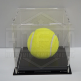 Black Base Acrylic Case for Cricket Ball, Baseball Tennis Ball Display Case New - 3292