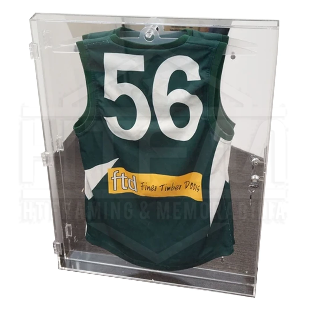 Deluxe Acrylic Football Jersey Jumper Display Case Mirror Back Finish - Quality - 3488