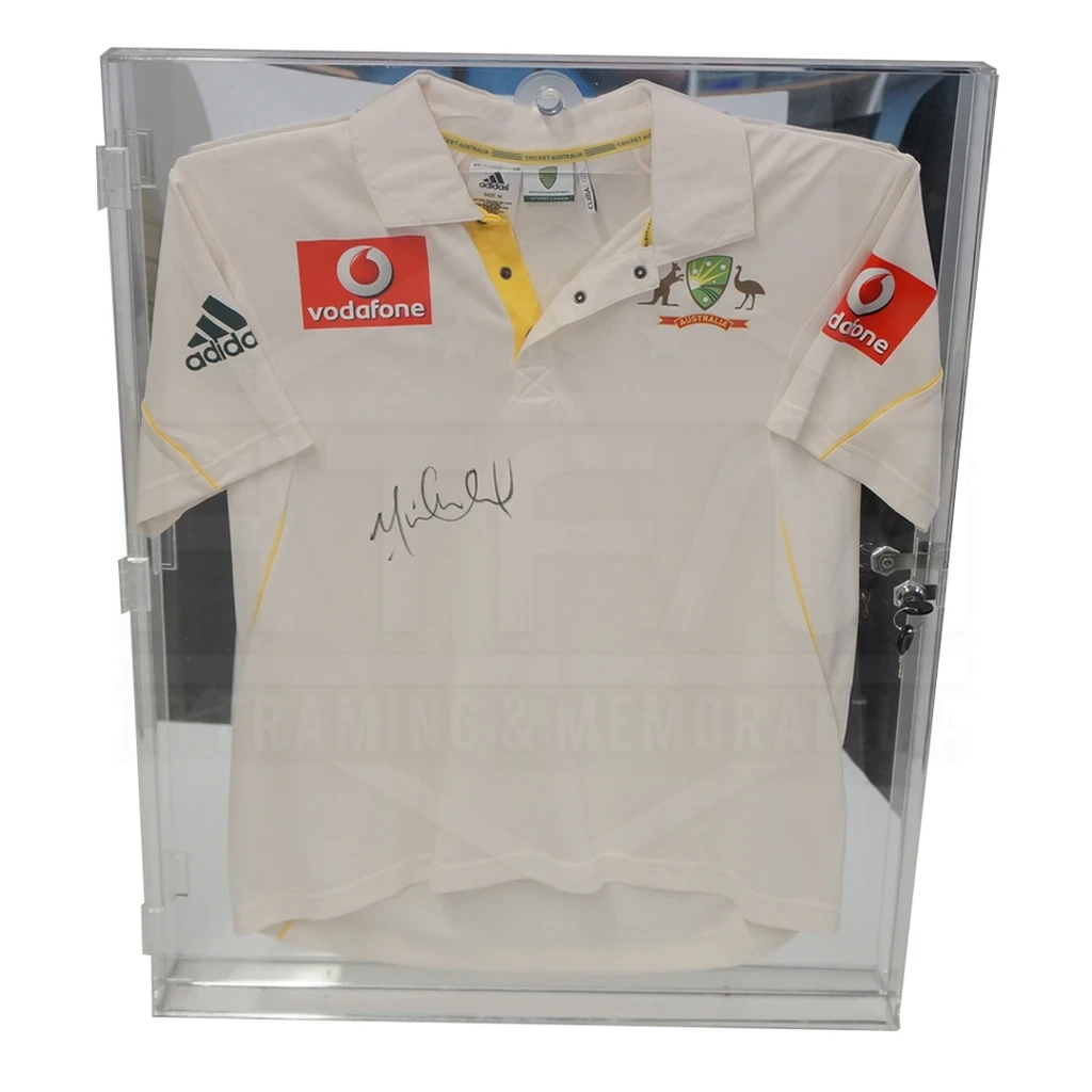 Cricket Jersey Acrylic Display Case with Mirror Back Finish Brand New - 3673