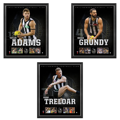 Collingwood Package Official Licensed Afl Prints Framed Adams Grundy Treloar - 4386
