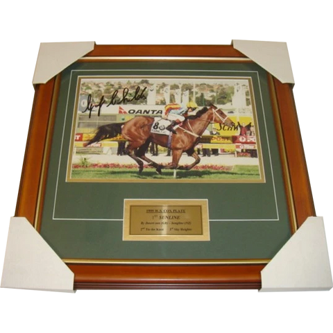 1999 Cox Plate Sunline Signed Photo Jockey Greg Childs Framed - 2807