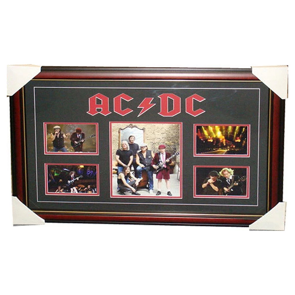 Ac/dc Collage X 5 Photos Framed With Plaque - 3018