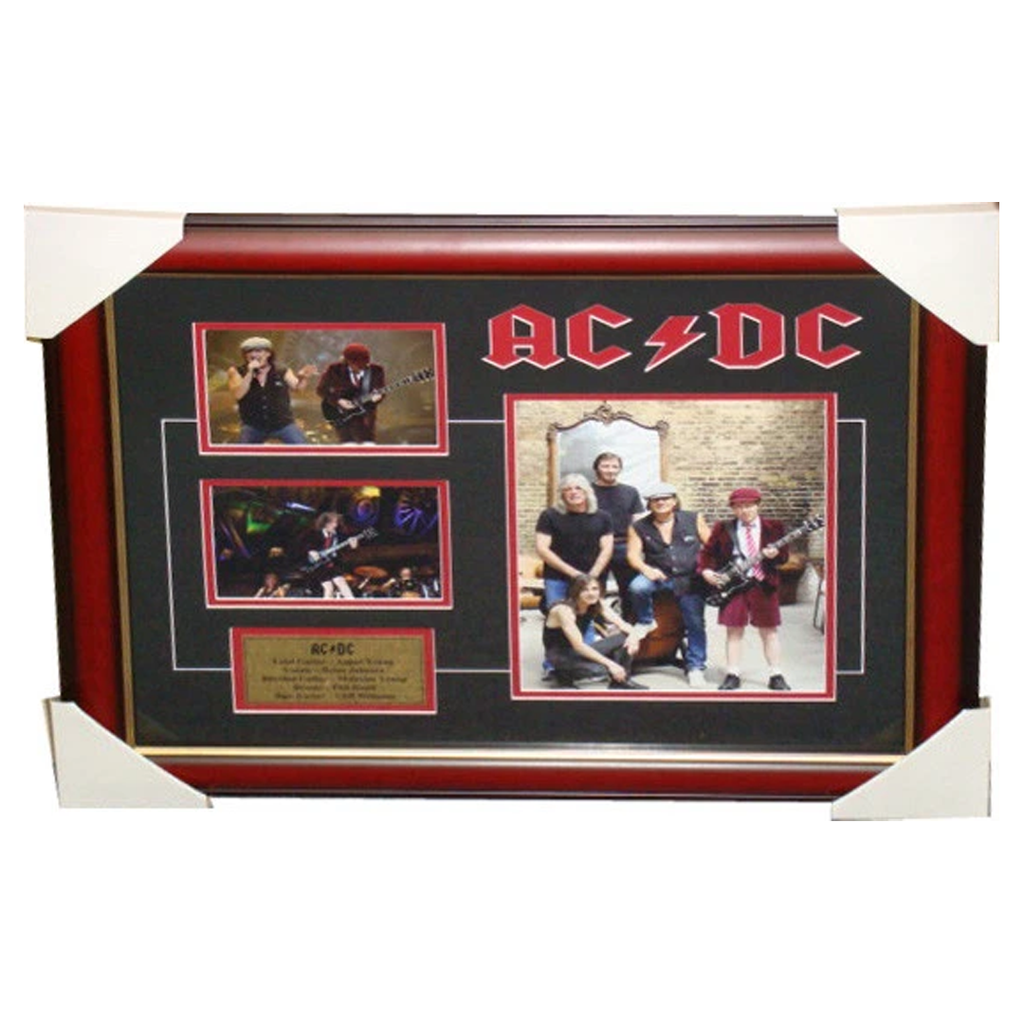 Ac/dc Photo Collage Framed With Plaque - 3017