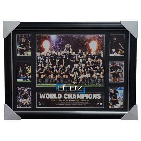 All Blacks 2015 World Cup Rugby Champions Official Deluxe Tribute Frame Carter Mccaw - 2596