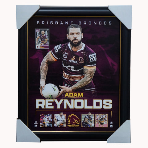 Adam Reynolds Brisbane Broncos Official NRL Player Print Framed + Signed Card - 5264