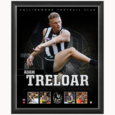 Adam Treloar Collingwood Official Afl Player Print Framed New - 4379