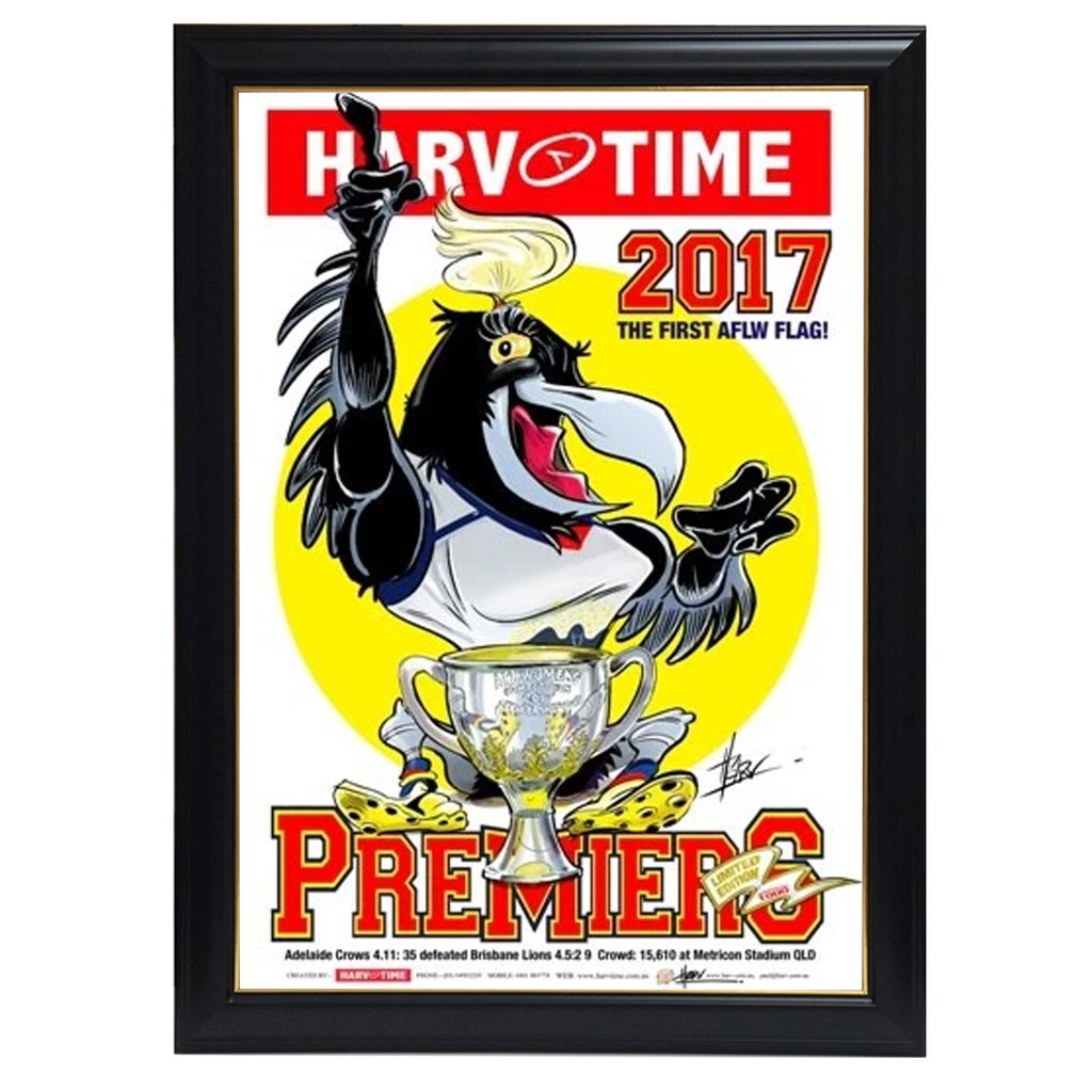 Adelaide Aflw 2017 Premiers, Harv Time Print Framed - 4253