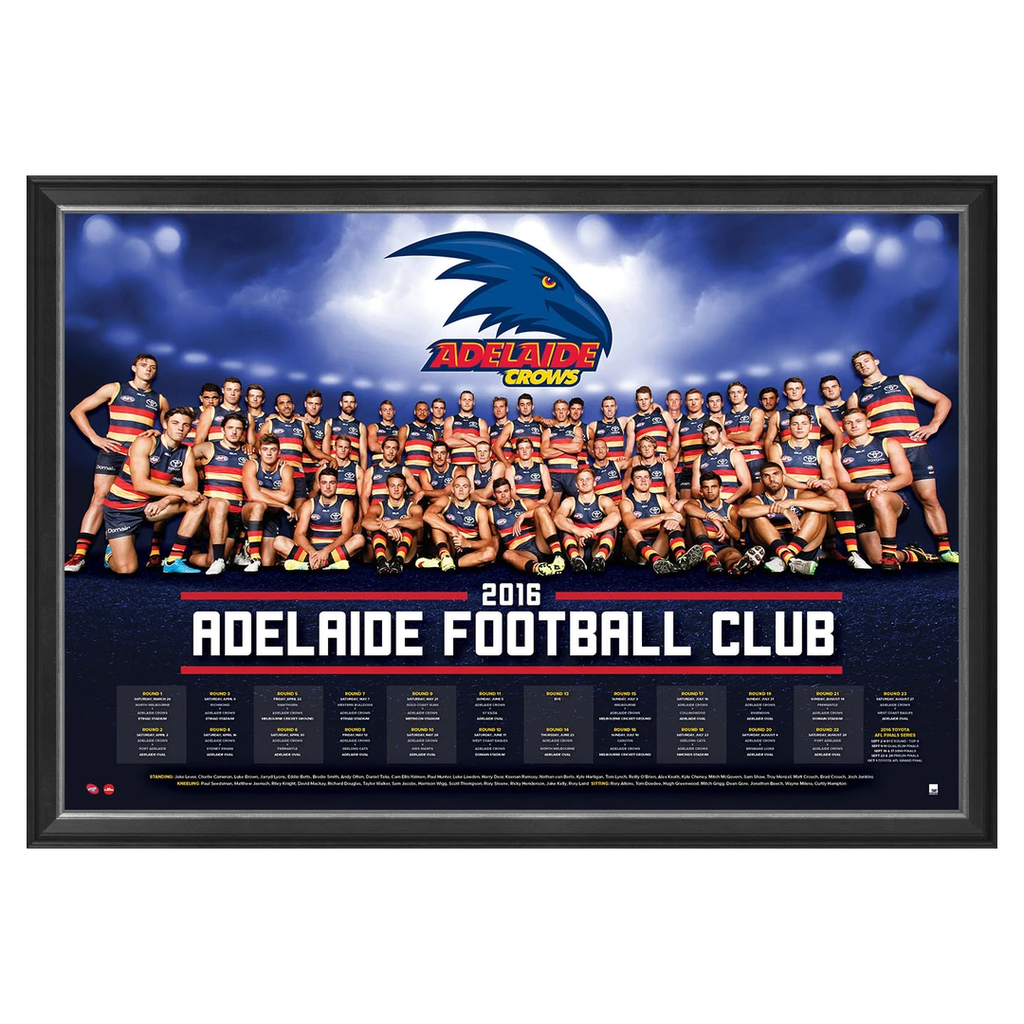Adelaide Crows 2016 Afl Team Print Framed Taylor Walker Eddie Betts - 2719