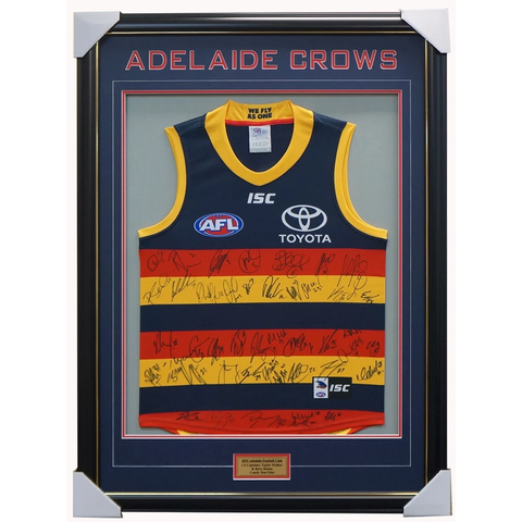 Adelaide Crows 2019 Signed Official Afl Team Jumper Framed Betts Sloane + Coa - 3643