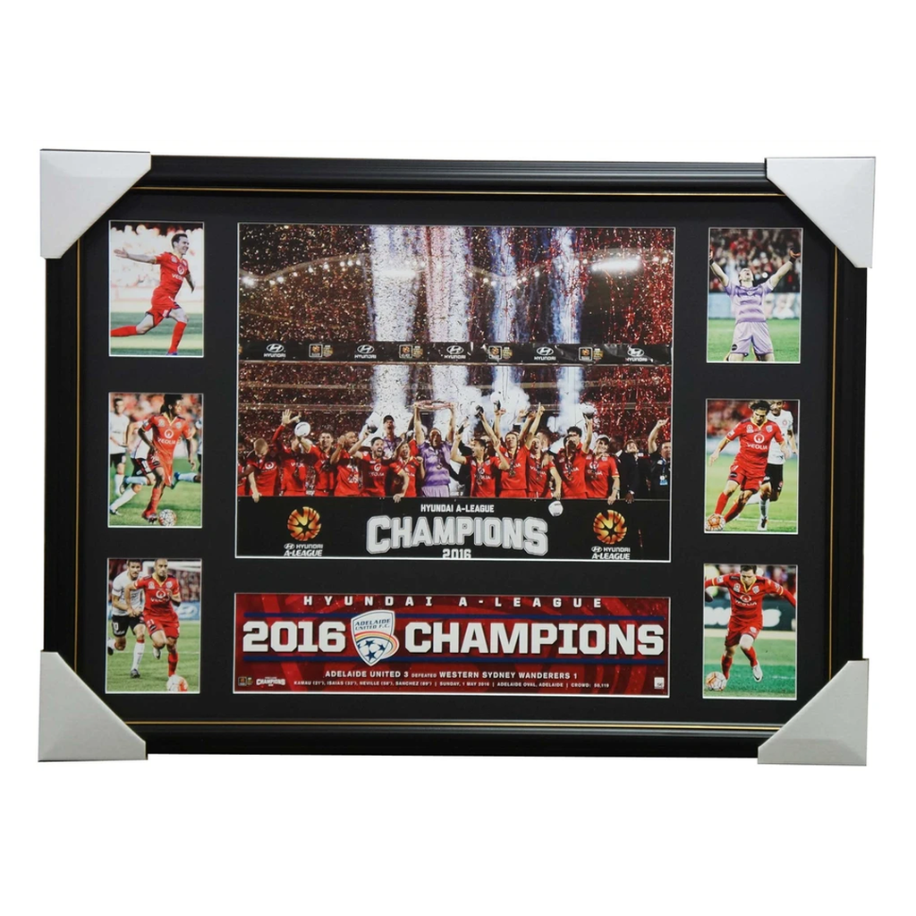 Adelaide United 2016 a-league Champions Official Collage Framed - 2873