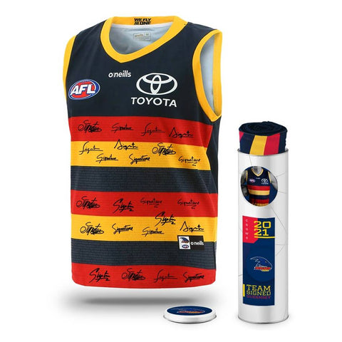 Adelaide Football Club 2021 AFL Official Team Signed Guernsey - 4694