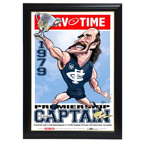 Alex Jesaulenko, 1979 Premiership Captain Harv Time Print Framed - 4243