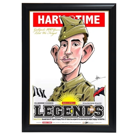 Alexander Burton, 5th Victoria Cross Medal Recipient, Harv Time Print Framed - 4107