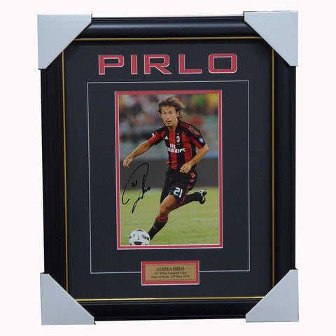 Andrea Pirlo AC Milan Signed Photo Framed - 5261