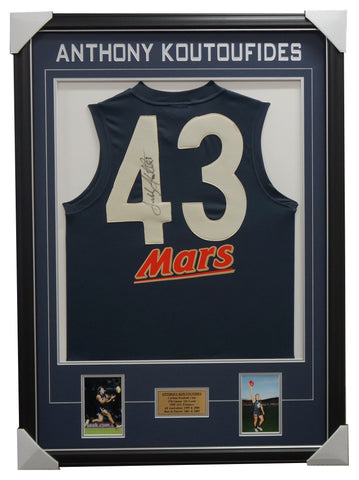 Anthony Koutoufides Carlton Home Signed Jumper Framed - 1375