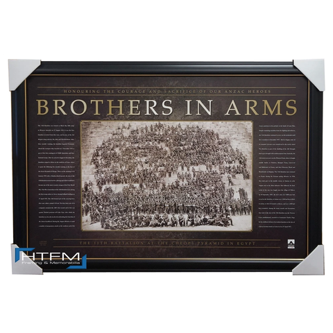 Anzac War Print Framed - Brothers in Arms Ww1 Official War Memorabilia - 1046