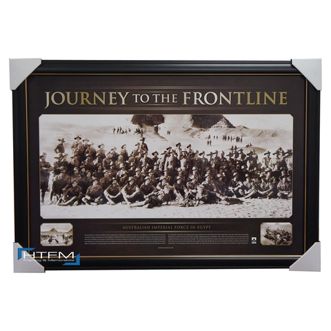 Anzac War Print Framed - Journey to the Frontline Official War Memorabilia - 1045