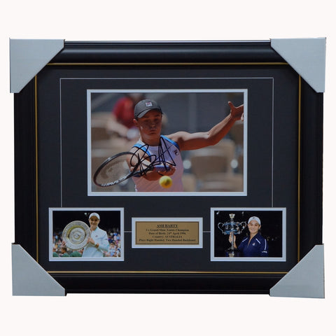 Ash Barty Signed Tennis Grand Slam Champion Photo Collage Framed French Open - 3984