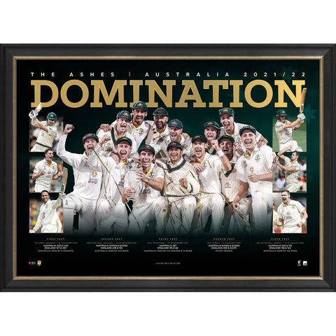 Australia Ashes Domination Official ACB Cricket Print Framed - 4985