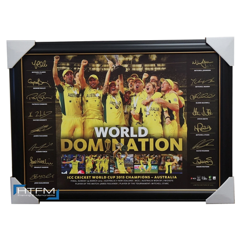Australia 2015 Icc Cricket World Champions L/e Official Print Framed Clarke - 1053