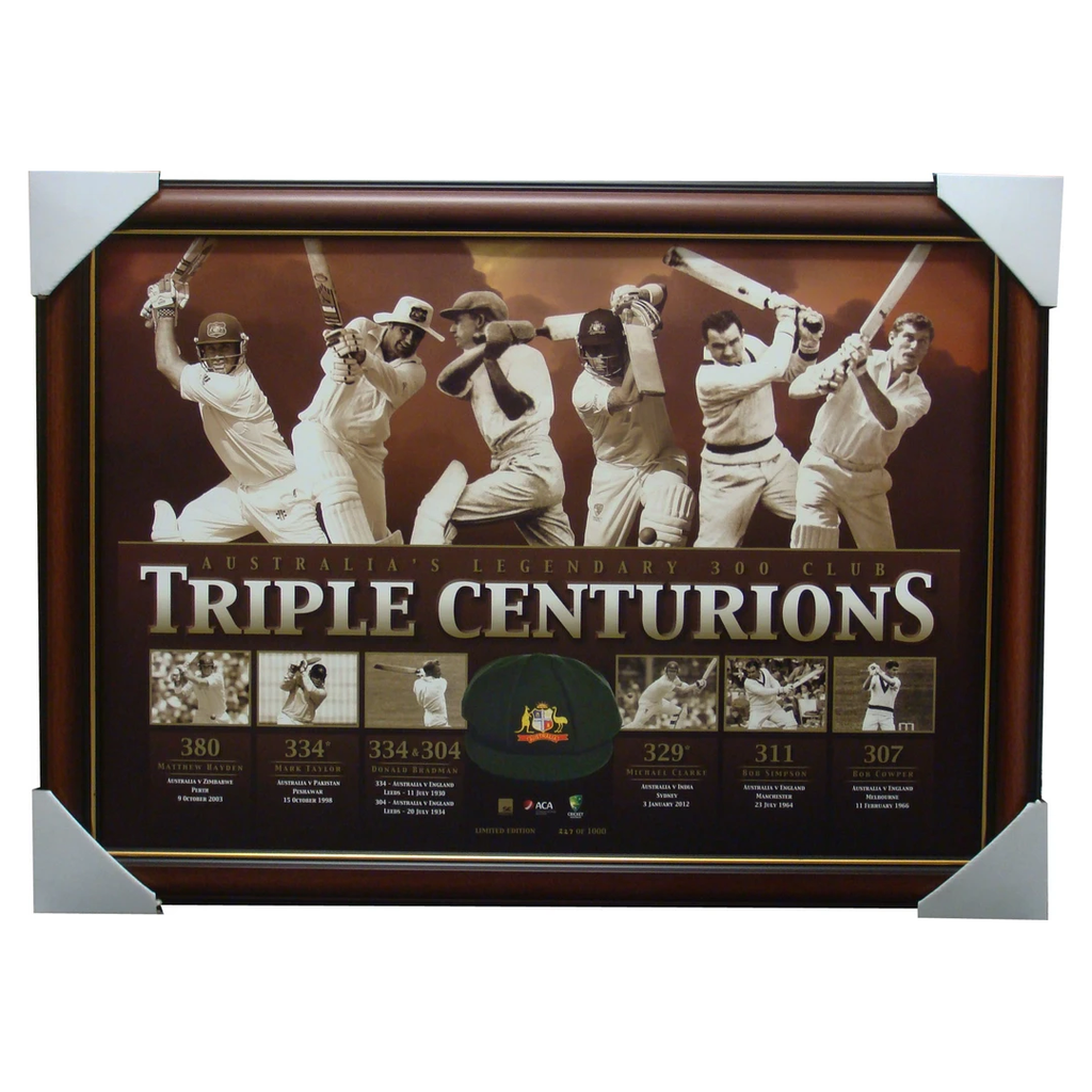 Australia's Legendary 300 Club "the Triple Centurion" L/e Print Framed - 3959