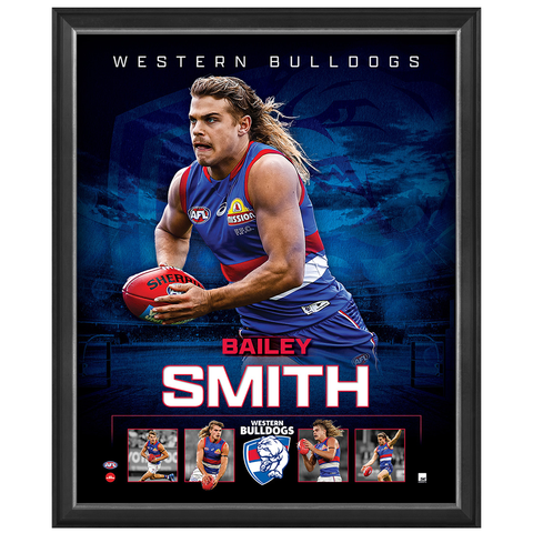 Bailey Smith Western Bulldogs Official Licensed AFL Print Framed New - 4734