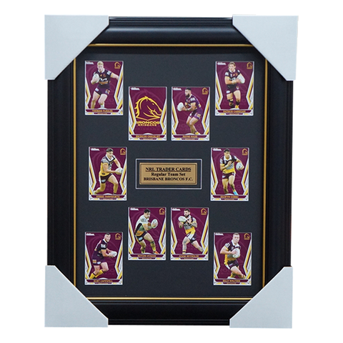 2023 NRL Traders Cards Brisbane Broncos Team Set Framed - 5423