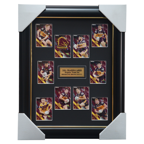 2021 NRL Traders Cards Brisbane Broncos Team Set Framed Carrigan Haas Oates  - 4647