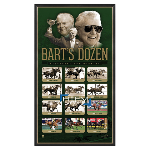 Bart Cummings Melbourne Cup Tribute Print "Barts Dozen" Framed - 2550
