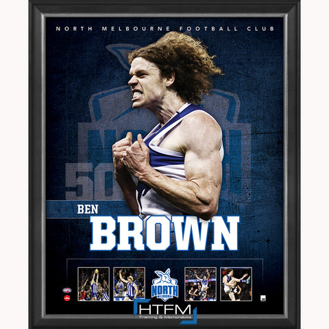 Ben Brown North Melbourne F.c. Official Licensed Afl Print Framed New - 3709