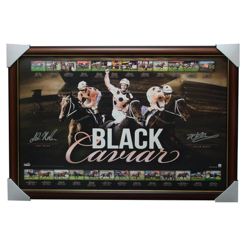 Black Caviar 25 Out of 25 Wins Limited Edition Facsimile Signed Print Framed - 1300