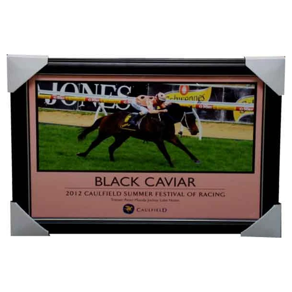 Black Caviar Caulfield Limited Edition Print Framed - 3945