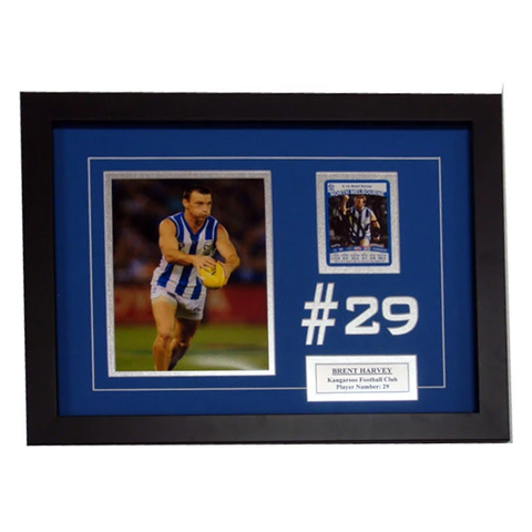 Brent Harvey North Melbourne Signed Card Collage Framed - 4032