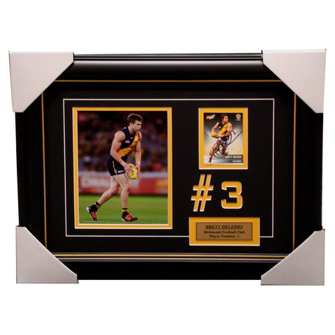 Brett Deledio Richmond Signed Card Collage Framed - 4103