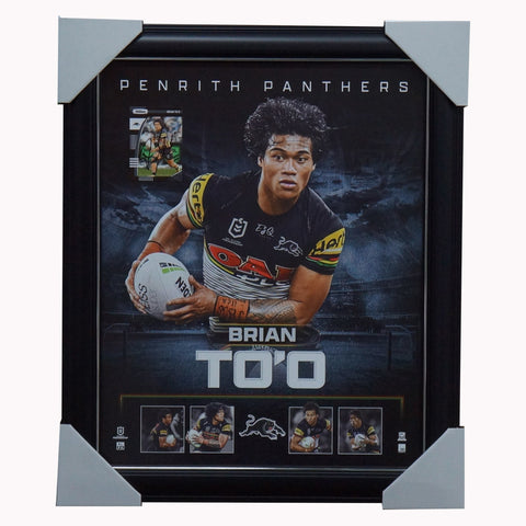 Brian To'o Penrith Panthers Official NRL Player Print Framed + Signed Card - 5184