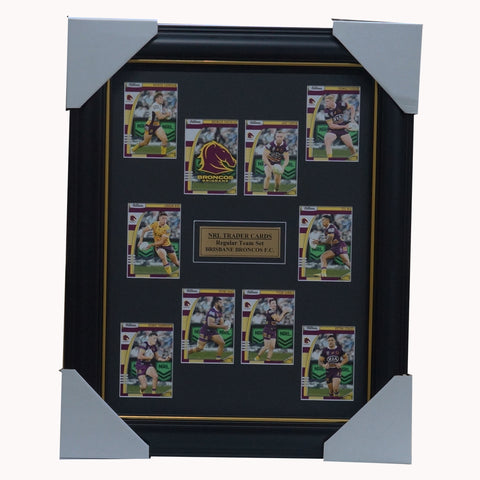 2022 NRL Traders Cards Brisbane Broncos Team Set Framed - 5091